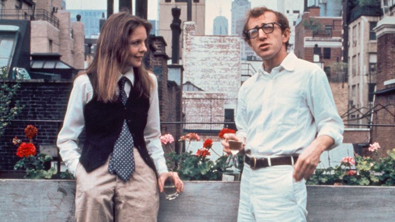 Diane Keatonová a Woody Allen v Annie Hallové, komedii oceněné čtyřmi Oscary.