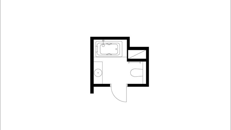 Rozměry místnosti – 2,39 x 2,02 m, 3,9 m2
