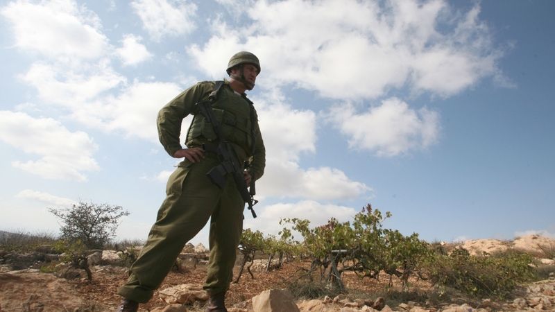Izraelský voják na západním břehu