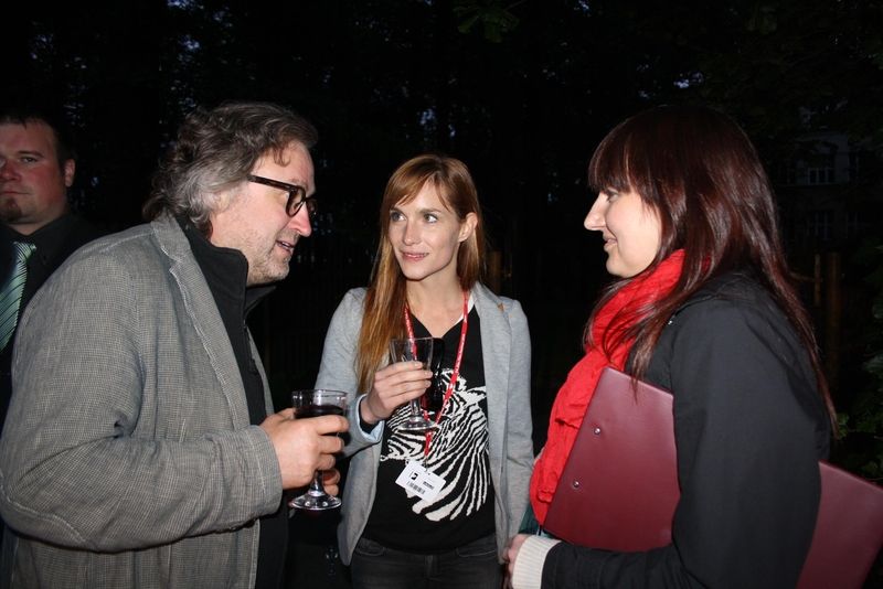 Režisér Jan Hřebejk a herečka Hana Vagnerová (zleva) při předpremiéře komedie Zakázané uvolnění v bohumínském letním kině.