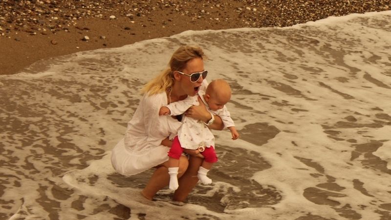 Belohorcová učí dcerku na vodu už od narození.