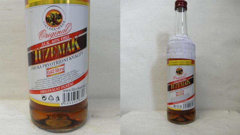  Alkohol z Likérky Drak zabavený v roce 2012 