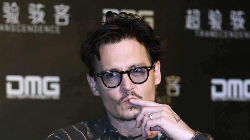 Johnny Depp v Pekingu při premiéře svého nového filmu Transcedence. Ilustrační foto