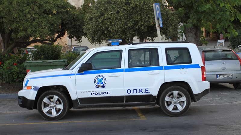 Vůz řecké policie. Ilustrační foto