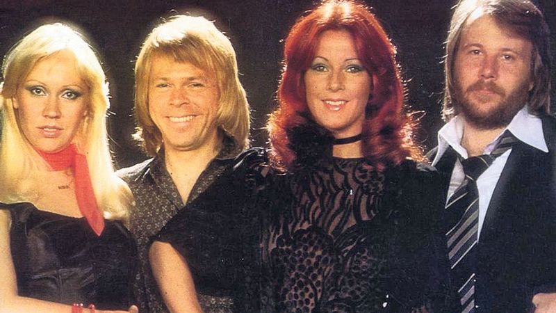 ABBA v dobách své největší slávy, zleva Agnetha Faltskogová, Björn Ulvaeus, Anni-Frid Reussová a Benny Andersson. 