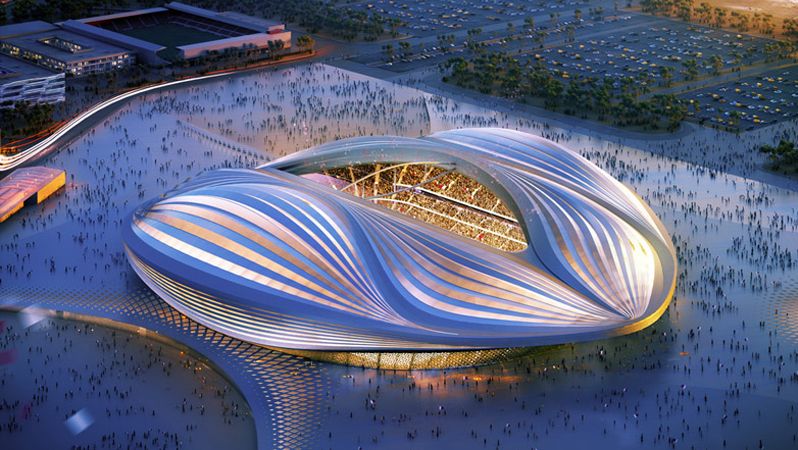 Stadion v Kataru má hostit fotbalové zápasy během Mistrovství světa ve fotbale. 