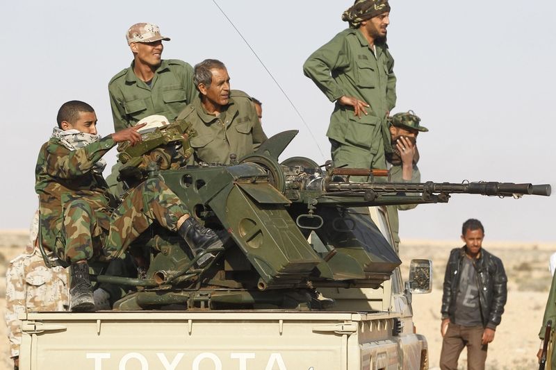Libyjští vojáci věrní plukovníku Muammaru Kaddáfímu