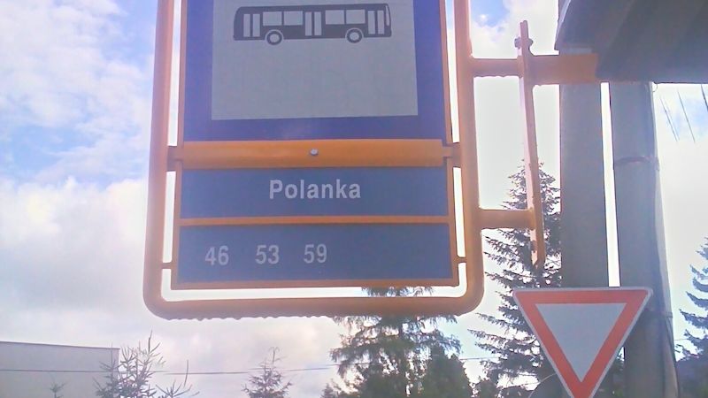 Označník DPO, zastávka Polanka