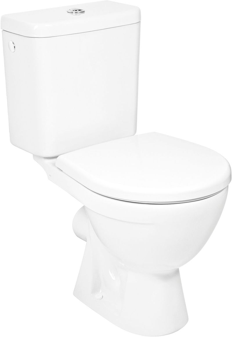 Hygienu toalety prověří kvalitní glazury, které zabraňují usazování nečistot na problematických místech záchodové mísy. WC kombi Lyra Plus, cena 2699 Kč.