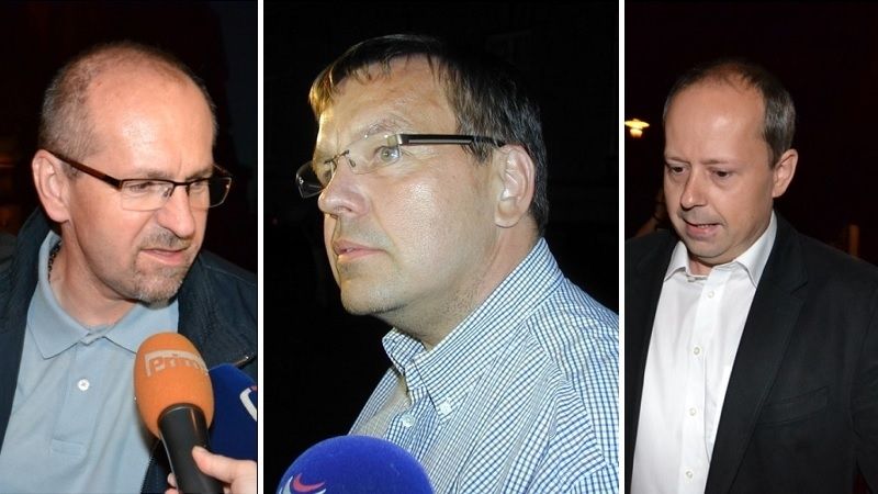 Bývalí poslanci za ODS Ivan Fuksa, Petr Tluchoř a Marek Šnajdr (zleva doprava)