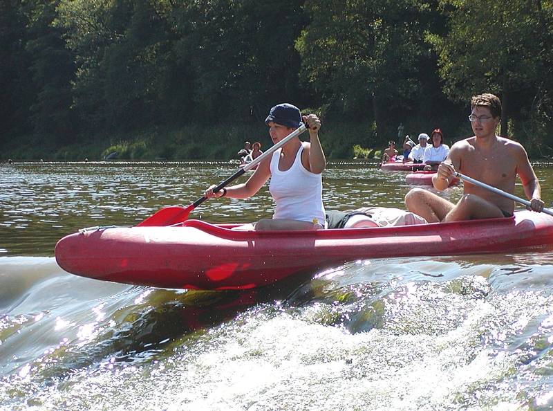 Vodáci na oblíbené Berounce