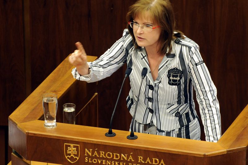 Místopředsedkyně opoziční Slovenské národní strany Anna Belousovová