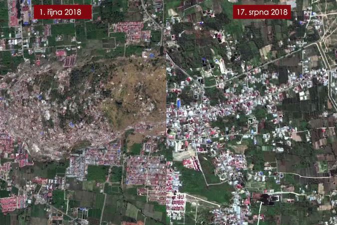 Satelitní snímky odhalují zkázu v Indonésii