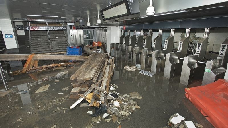 Zaplavená stanice newyorského metra