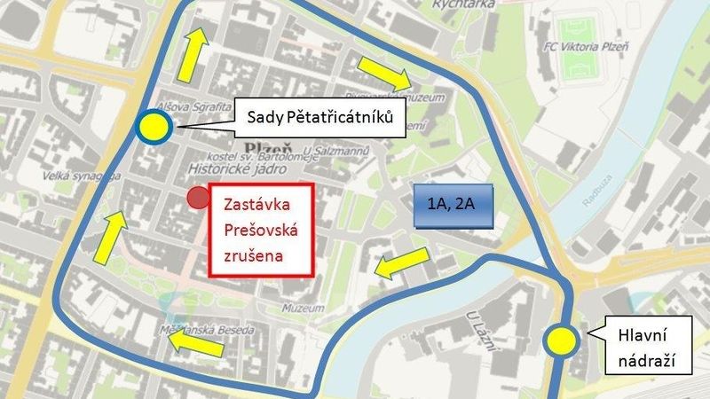 Magistrát města Plzně vyzývá řidiče osobních aut, aby se vyhnuli centru města při jeho průjezdu a omezili sem i cílené cesty.