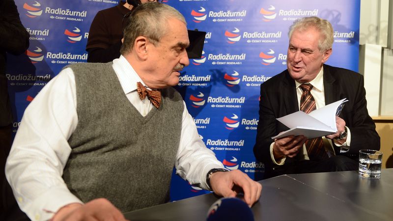Kandidáti na prezidenta Karel Schwarzenberg a Miloš Zeman