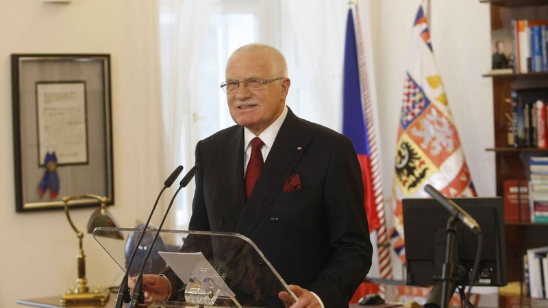 Prezident Václav Klaus při novoročním projevu