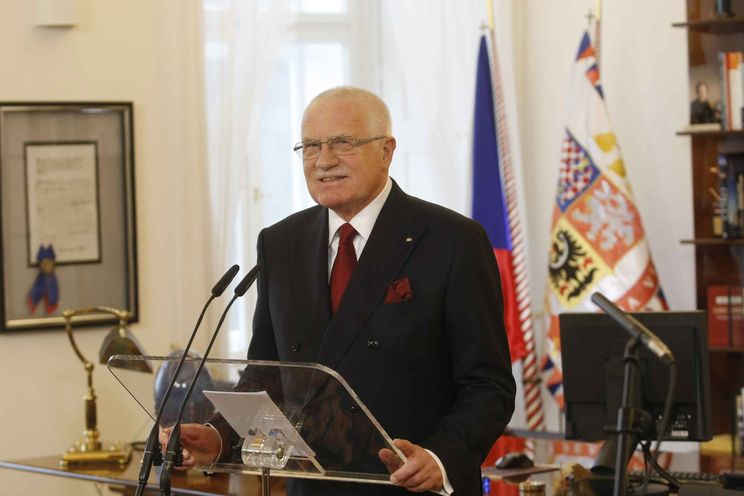 Prezident Václav Klaus při novoročním projevu
