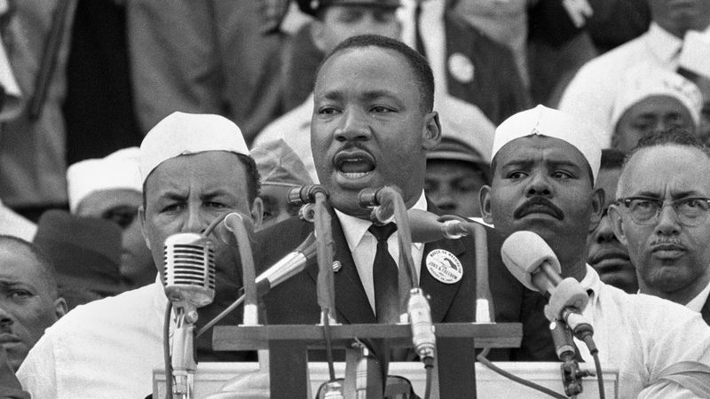 Martin Luther King při svém legendárním projevu z roku 1963 