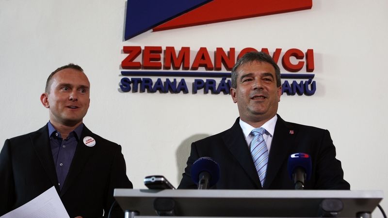 Zdeněk Štengl, předseda strany SPOZ, a Vladimír Kruliš, místopředseda strany SPOZ