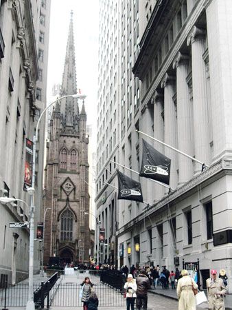 Kostel Trinity a slavná Wall Street