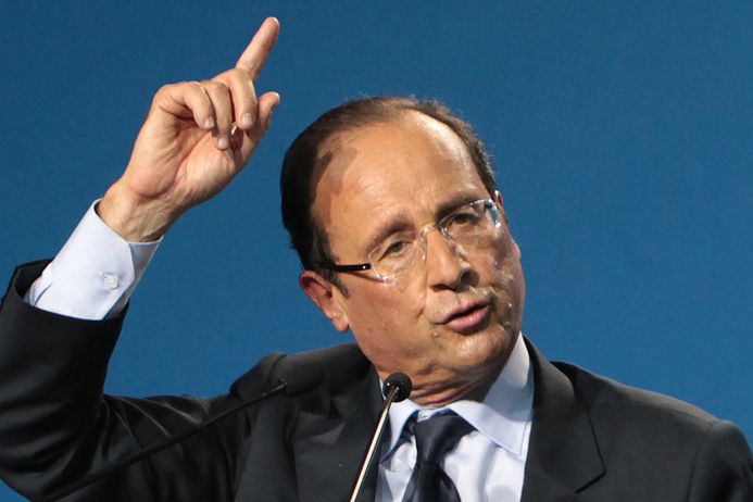 Prezidentský kandidát francouzských socialistů Francois Hollande