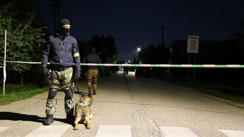 Zásah slovenské policie ve městě Kolárovo.