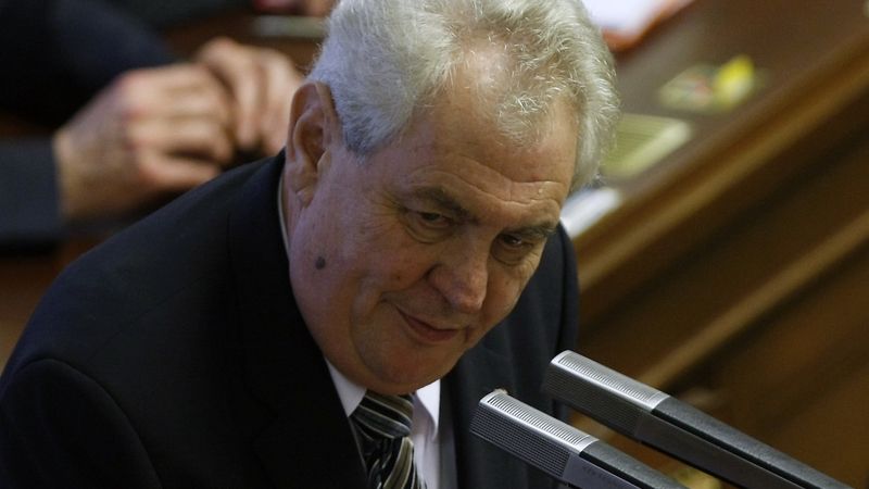 Prezident Miloš Zeman na jedné z předchozích schůzí Poslanecké sněmovny