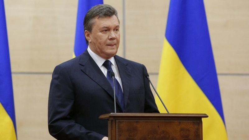 Sesazený ukrajinský prezident Viktor Janukovyč na archivním snímku