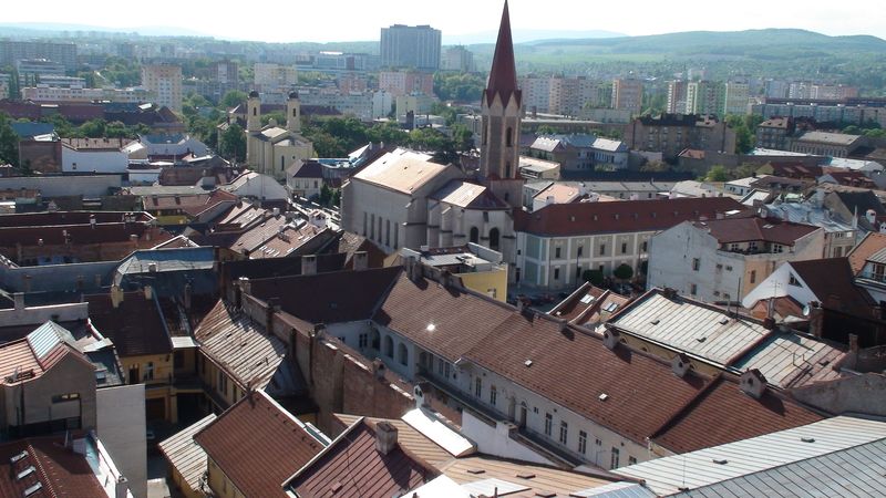 Košice z věže Dómu sv. Alžběty