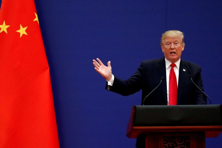 Americký prezident Donald Trump v Pekingu (archivní snímek z listopadu 2017).