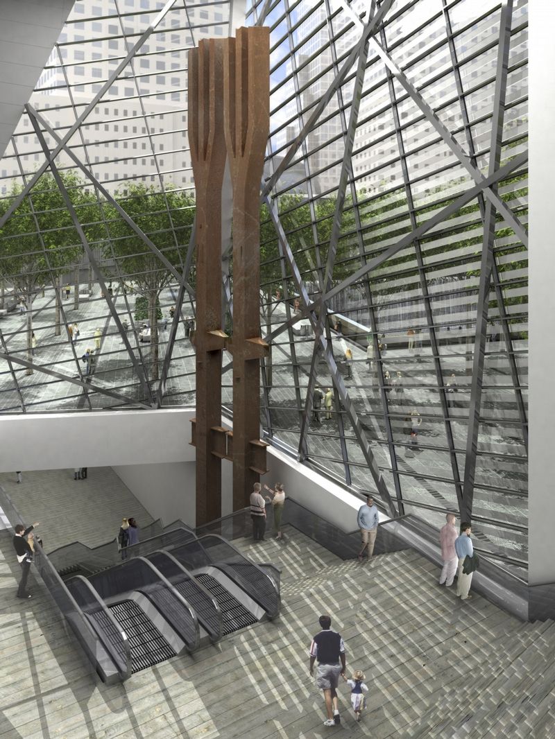 Společnost Silverstein Properties zveřejnila počítačovou vizualizaci plánovaného památníku obětem teroristických útoků na WTC z 11. září 2001. Na snímku je interiér muzea v areálu památníku, který by měl být odhalen k desátému výročí v roce 2011.