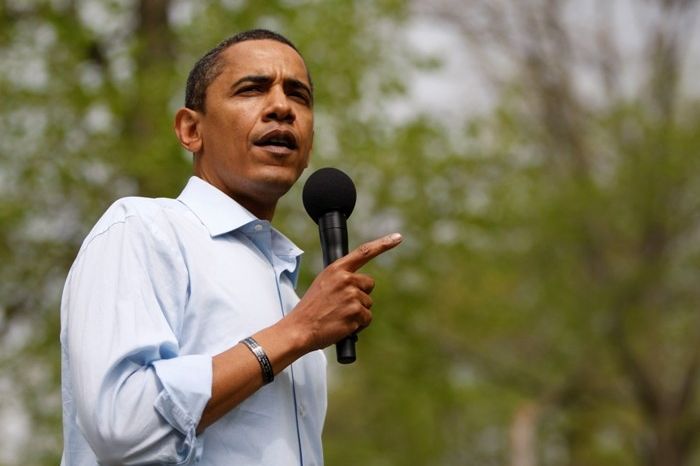 Barack Obama během jednoho ze svých proslovů.