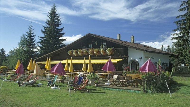 Horská chata na vrcholku Gschwandkopf