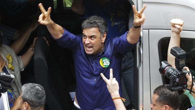Prezidentský kandidát Aécio Neves