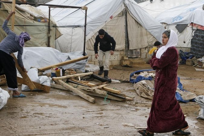 Syrský uprchlický tábor v libanonském údolí Bikáa