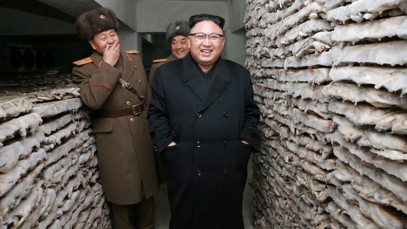 Vůdce Kim Čong-un s vojenskými veliteli