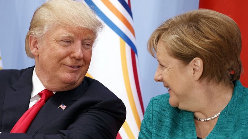 Americký prezident Donald Trump s německou kancléřkou Angelou Merkelovou