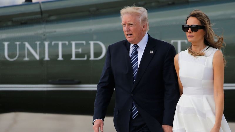 Americký prezident Donald Trump s manželkou Melanií