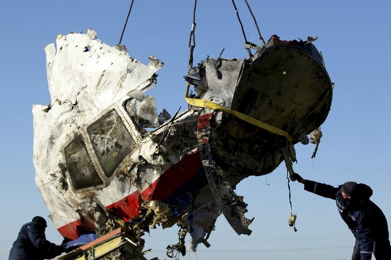 Kabina sestřeleného Boeingu 777 Malaysia Airlines 