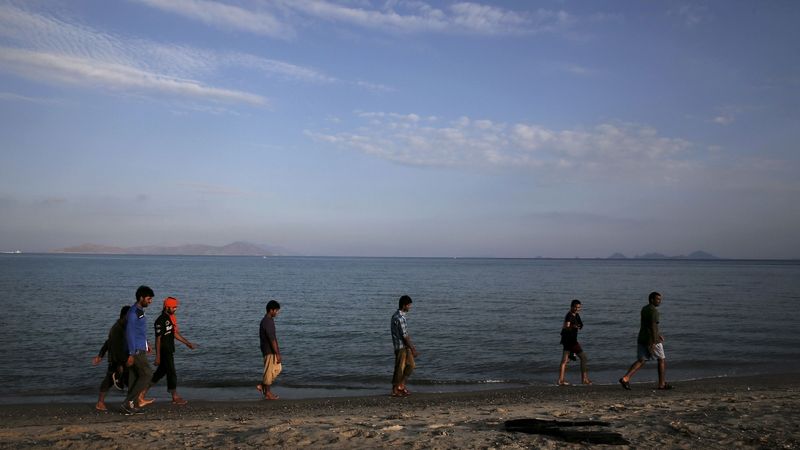 Migranti na pobřeží ostrova Kos
