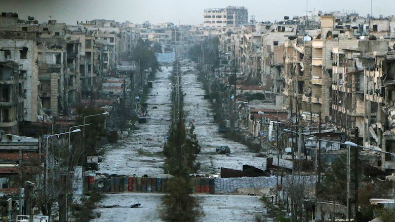 Ruiny syrského velkoměsta Aleppo