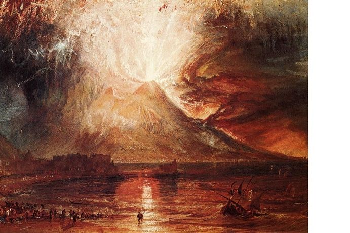 J. M. W. Turner: Výbuch Vesuvu (1817)