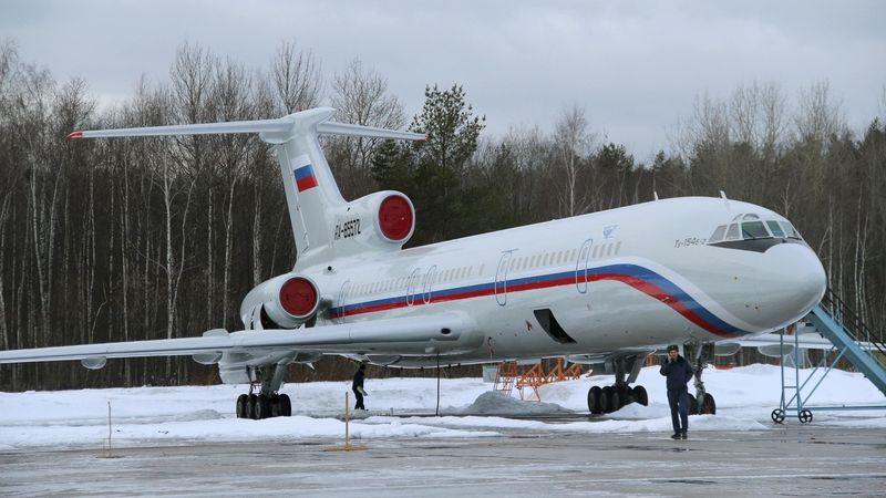 Vládní ruský Tupolev Tu-154