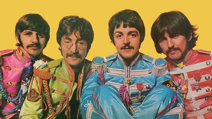 Skupina Beatles na obalu alba