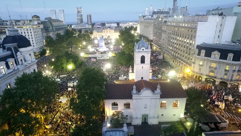 Protest žen v Buenos Aires 