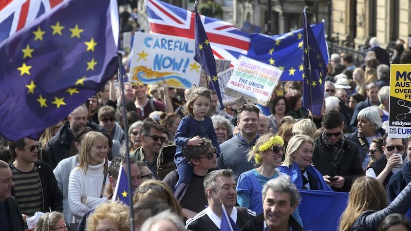 Londýnský protest proti brexitu