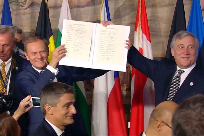 Lídři EU podepsali deklaraci o budoucnosti unie