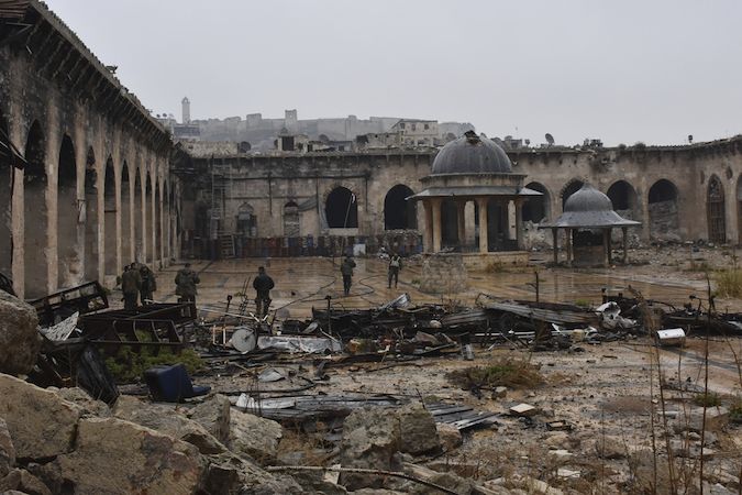Ruiny Velké mešity v Aleppu