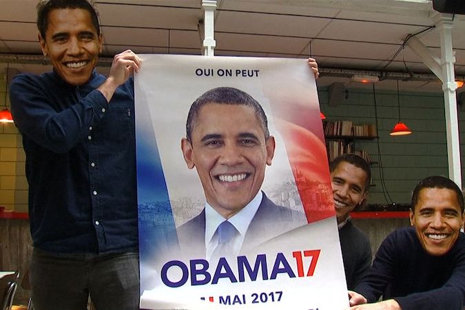 BEZ KOMENTÁŘE: Čtyři kamarádi odstartovali kampaň za zvolení Obamy francouzským prezidentem